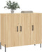 vidaXL - Dressoir - 90x34x80 - cm - bewerkt - hout - sonoma - eikenkleurig