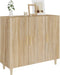 vidaXL - Dressoir - 90x34x80 - cm - bewerkt - hout - sonoma - eikenkleurig