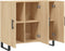 vidaXL - Dressoir - 90x34x80 - cm - bewerkt - hout - sonoma - eikenkleurig