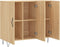 vidaXL - Dressoir - 90x34x80 - cm - bewerkt - hout - sonoma - eikenkleurig