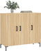 vidaXL - Dressoir - 90x34x80 - cm - bewerkt - hout - sonoma - eikenkleurig