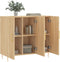 vidaXL - Dressoir - 90x34x80 - cm - bewerkt - hout - sonoma - eikenkleurig