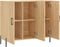 vidaXL - Dressoir - 90x34x80 - cm - bewerkt - hout - sonoma - eikenkleurig