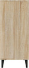 vidaXL - Dressoir - 90x34x80 - cm - bewerkt - hout - sonoma - eikenkleurig