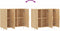 vidaXL - Dressoir - 90x34x80 - cm - bewerkt - hout - sonoma - eikenkleurig