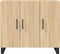 vidaXL - Dressoir - 90x34x80 - cm - bewerkt - hout - sonoma - eikenkleurig
