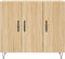 vidaXL - Dressoir - 90x34x80 - cm - bewerkt - hout - sonoma - eikenkleurig