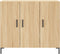vidaXL - Dressoir - 90x34x80 - cm - bewerkt - hout - sonoma - eikenkleurig