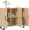 vidaXL - Dressoir - 90x34x80 - cm - bewerkt - hout - sonoma - eikenkleurig