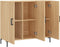 vidaXL - Dressoir - 90x34x80 - cm - bewerkt - hout - sonoma - eikenkleurig