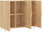 vidaXL - Dressoir - 90x34x80 - cm - bewerkt - hout - sonoma - eikenkleurig