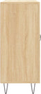 vidaXL - Dressoir - 90x34x80 - cm - bewerkt - hout - sonoma - eikenkleurig