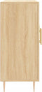 vidaXL - Dressoir - 90x34x80 - cm - bewerkt - hout - sonoma - eikenkleurig