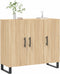 vidaXL - Dressoir - 90x34x80 - cm - bewerkt - hout - sonoma - eikenkleurig
