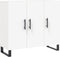 vidaXL - Dressoir - 90x34x80 - cm - bewerkt - hout - wit