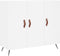 vidaXL - Dressoir - 90x34x80 - cm - bewerkt - hout - wit