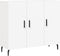 vidaXL - Dressoir - 90x34x80 - cm - bewerkt - hout - wit