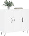 vidaXL - Dressoir - 90x34x80 - cm - bewerkt - hout - wit