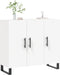 vidaXL - Dressoir - 90x34x80 - cm - bewerkt - hout - wit