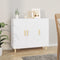 vidaXL - Dressoir - 90x34x80 - cm - bewerkt - hout - wit