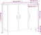 vidaXL - Dressoir - 90x34x80 - cm - bewerkt - hout - wit