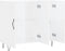 vidaXL - Dressoir - 90x34x80 - cm - bewerkt - hout - wit