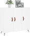 vidaXL - Dressoir - 90x34x80 - cm - bewerkt - hout - wit