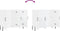 vidaXL - Dressoir - 90x34x80 - cm - bewerkt - hout - wit