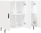 vidaXL - Dressoir - 90x34x80 - cm - bewerkt - hout - wit