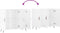 vidaXL - Dressoir - 90x34x80 - cm - bewerkt - hout - wit