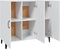 vidaXL - Dressoir - 90x34x80 - cm - bewerkt - hout - wit
