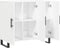 vidaXL - Dressoir - 90x34x80 - cm - bewerkt - hout - wit