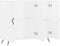 vidaXL - Dressoir - 90x34x80 - cm - bewerkt - hout - wit