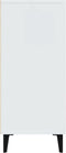 vidaXL - Dressoir - 90x34x80 - cm - bewerkt - hout - wit