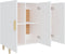 vidaXL - Dressoir - 90x34x80 - cm - bewerkt - hout - wit