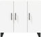 vidaXL - Dressoir - 90x34x80 - cm - bewerkt - hout - wit