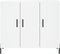 vidaXL - Dressoir - 90x34x80 - cm - bewerkt - hout - wit