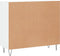 vidaXL - Dressoir - 90x34x80 - cm - bewerkt - hout - wit