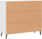 vidaXL - Dressoir - 90x34x80 - cm - bewerkt - hout - wit