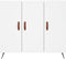 vidaXL - Dressoir - 90x34x80 - cm - bewerkt - hout - wit