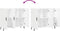 vidaXL - Dressoir - 90x34x80 - cm - bewerkt - hout - wit