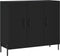 vidaXL - Dressoir - 90x34x80 - cm - bewerkt - hout - zwart