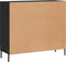 vidaXL - Dressoir - 90x34x80 - cm - bewerkt - hout - zwart