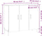 vidaXL - Dressoir - 90x34x80 - cm - bewerkt - hout - zwart