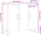 vidaXL - Dressoir - 90x34x80 - cm - bewerkt - hout - zwart