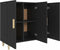 vidaXL - Dressoir - 90x34x80 - cm - bewerkt - hout - zwart