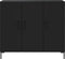 vidaXL - Dressoir - 90x34x80 - cm - bewerkt - hout - zwart