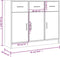 vidaXL - Dressoir - 91x28x75 - cm - bewerkt - hout - betongrijs