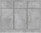 vidaXL - Dressoir - 91x28x75 - cm - bewerkt - hout - betongrijs