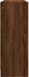 vidaXL - Dressoir - 91x28x75 - cm - bewerkt - hout - bruin - eikenkleur